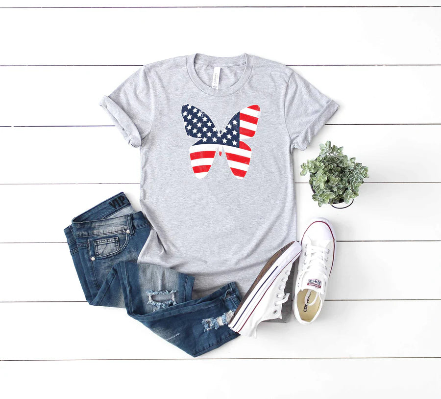 Patriotic Butterfly Tee
