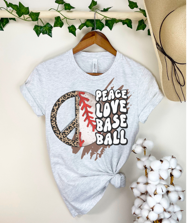 Peace Love Baseball Tee