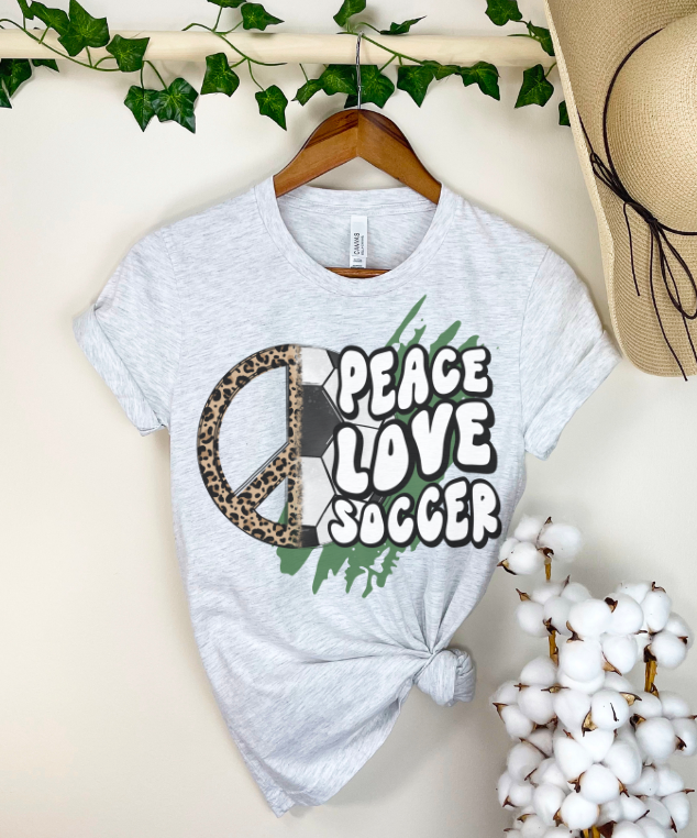 Peace Love Soccer Tee