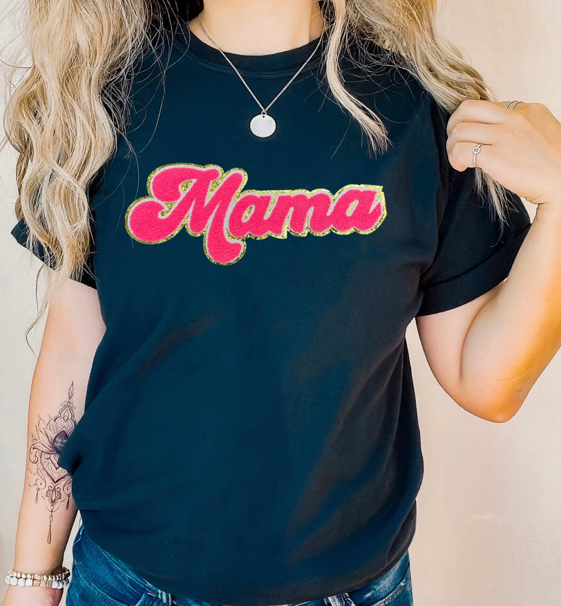 Mama Chenille Letter Tee
