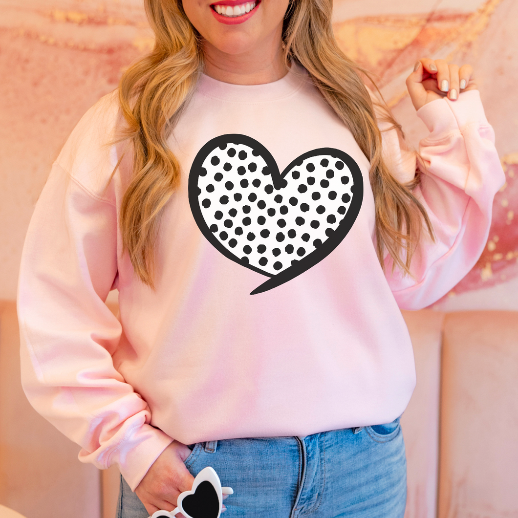 Dotted Heart Sweatshirt