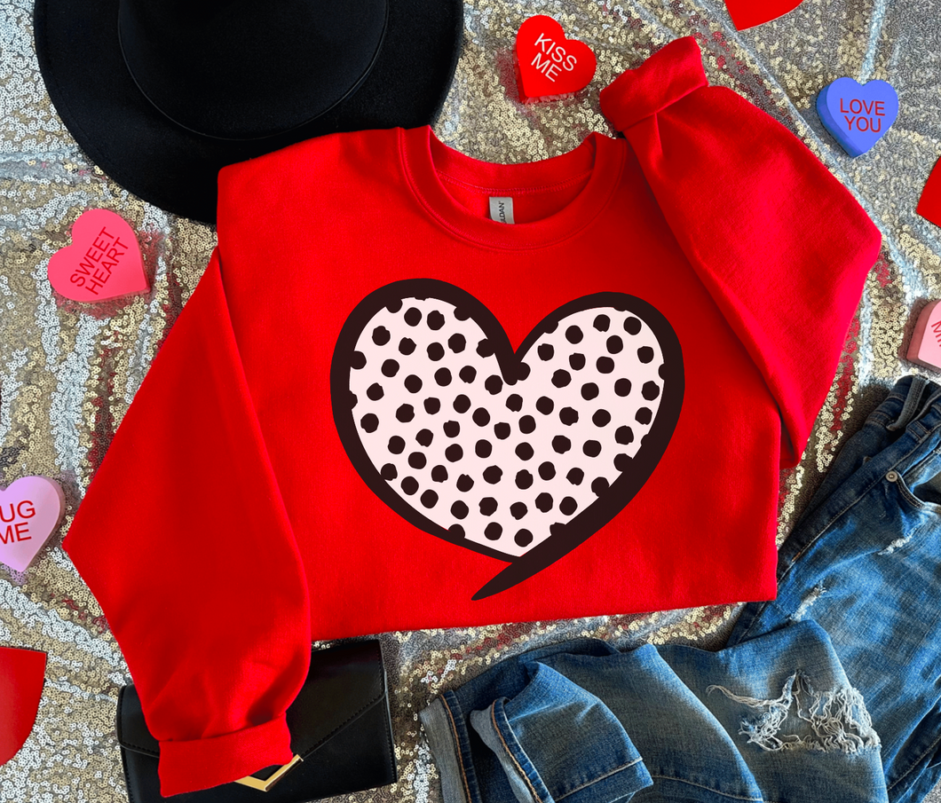 Dotted Heart Sweatshirt