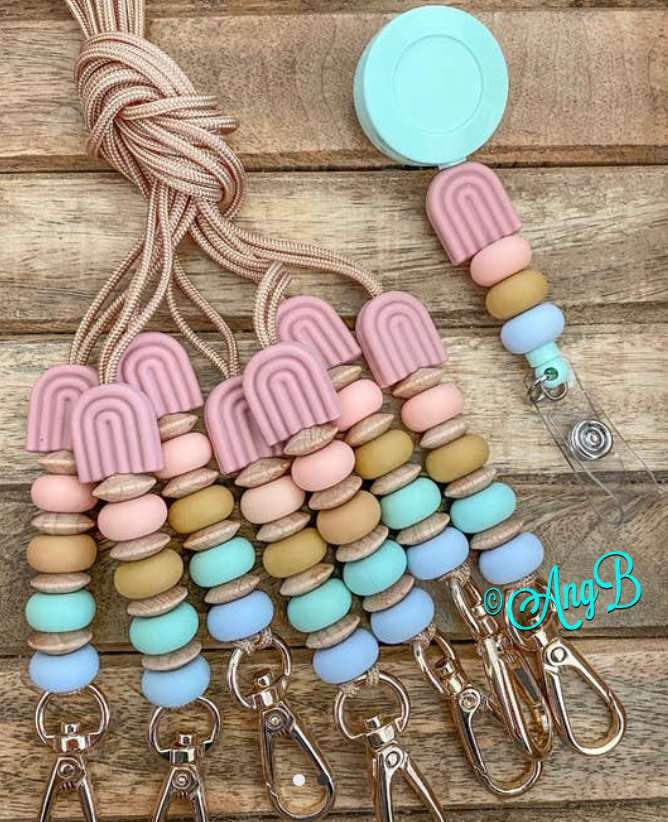 Lanyard rainbow retro