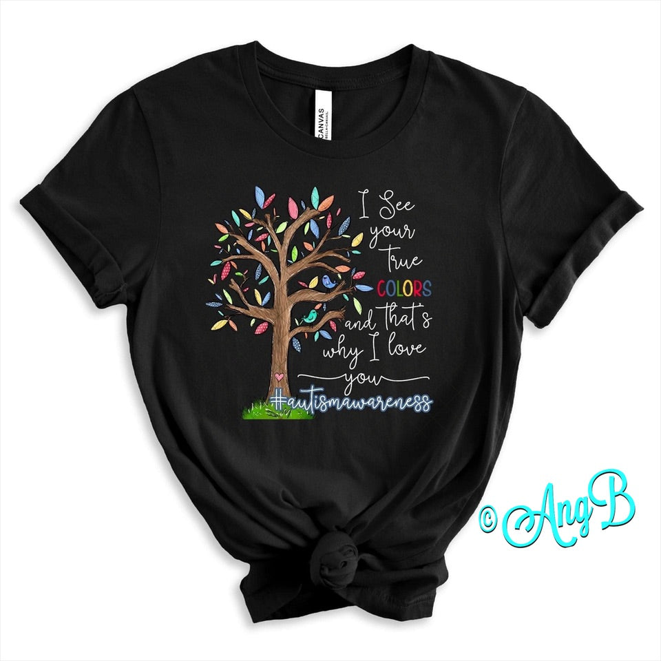 Black tee Autism awareness